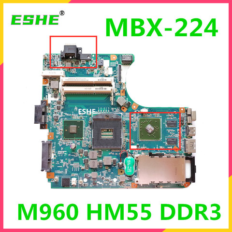 MBX-224 motherboard  For SONY Vaio VPCEB VPC-EB laptop motherboard HM55 DDR3 HD4500 graphics card M960 1P-0109J01-8011 A1771577A ► Photo 1/4