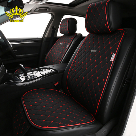 Four seasons flax car seat cushion universal car interior healthy environmentally friendly linen material interior accessories ► Photo 1/6