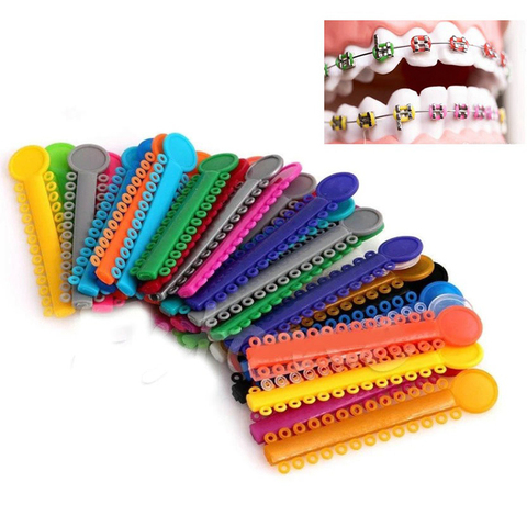 40Pcs/Pack Dental Ligature Ties Orthodontics Elastic Multi Color Plastic Bands Dentistry Materials ► Photo 1/4