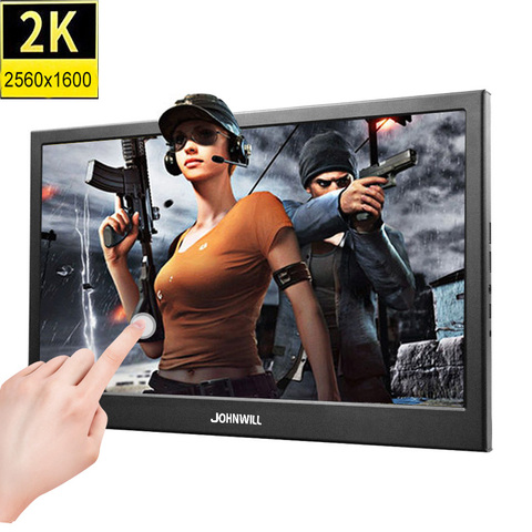 Portable monitor PC 10.1 inch 2K ips touch screen small gaming monitor hdmi LCD display PS3 4 Xbox360 tablet for Windows 7 8 10 ► Photo 1/6