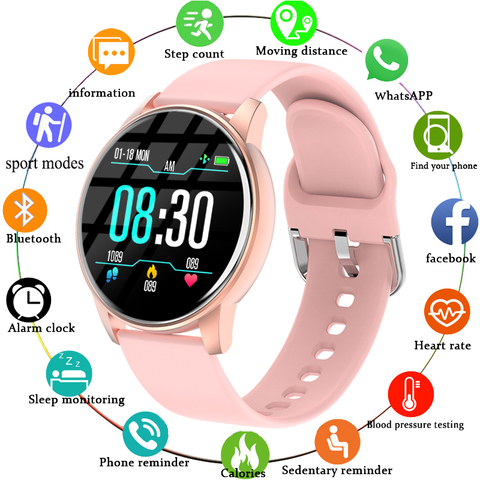 Women Smart Watch Real-time Weather Forecast Activity Tracker Heart Rate Monitor Sports Ladies Smart Watch Men For Android IOS ► Photo 1/6