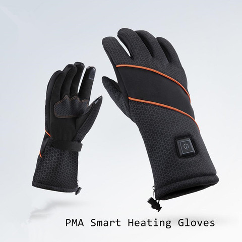 Youpin PMA Smart Heating Gloves Black Removable Battery Xiomi Smart Fever Glove Windproof Waterproof Fingertip Touch Screen Safe ► Photo 1/6