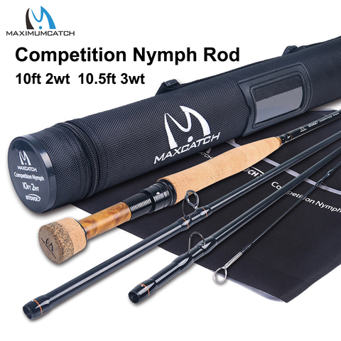 Maximumcatch 2/3WT Competition InTouch Nymph Fly Rod IM12/40T+46T Carbon Fiber 10/10.5FT Moderate Euro Nymphing Fly Fishing Rod ► Photo 1/6