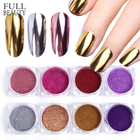 Mirror Nail Art Glitter Powder Holographic Metallic Rose Gold Sliver Dust Sequins UV Gel Nail Chrome Pigment Decoration CHC/ASX ► Photo 1/6