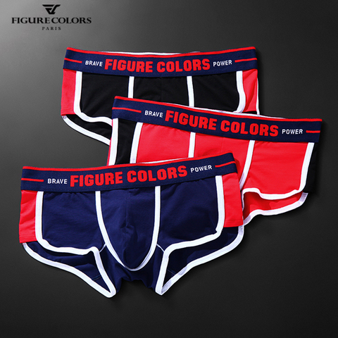 FIGURE COLORS Men Underwear Cotton Boxers Panties Comfortable Mens Underpants Sexy sport Trunks Brand Shorts Men boxer shorts ► Photo 1/6