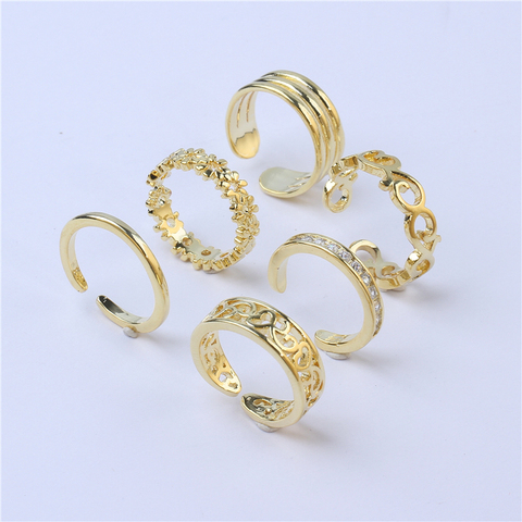 6PCS Adjustable Toe Ring for Women Girls Lower Knot Simple Knuckle Stackable Open Tail Ring Band Hawaiian Foot Jewelry ► Photo 1/6