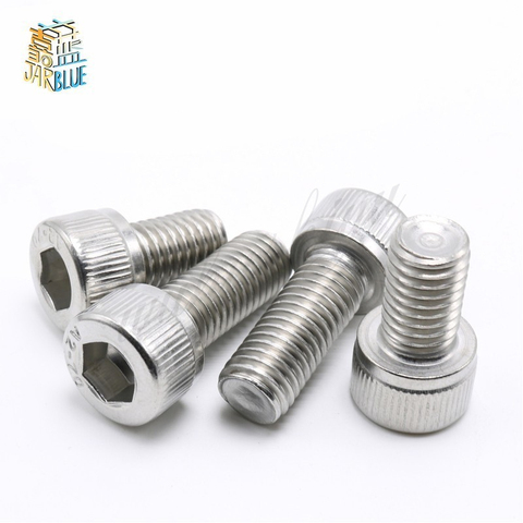 10pcs US Coarse thread UNC 1/4-20*L 304 A2-70 stainless steel Hex Hexagon Socket Cap Allen Head Screw Bolt Length = 5/16