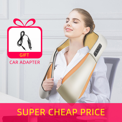 U Shape Electric Neck Roller Massager for Back Neck Shoulder Body Health Care Relaxation Infrared Heated Kneading Massage Pillow ► Photo 1/6