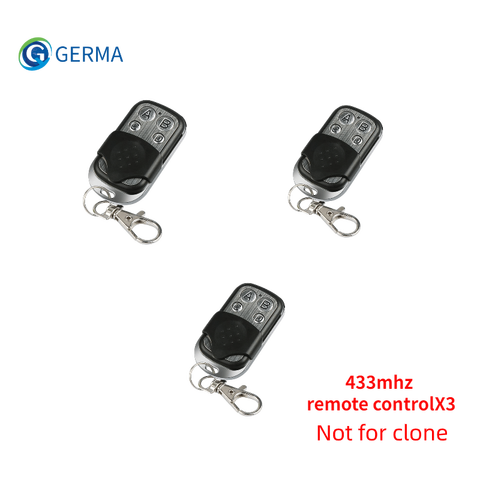 GERMA 3pc 433 mhz Wireless RF Remote Control Transmitter Electric Gate Key Fob Garage Controller Included Battery(not for clone) ► Photo 1/6