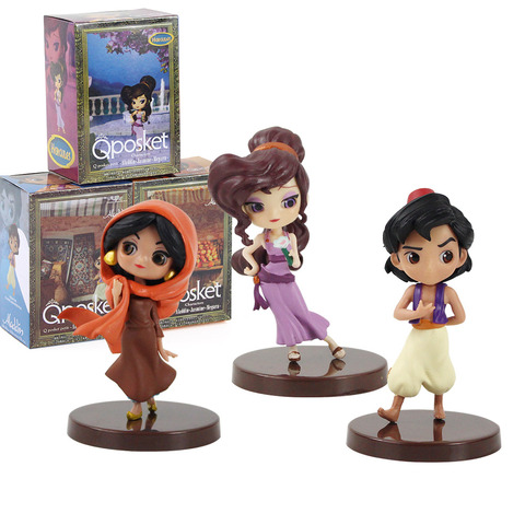 3pcs/set Q Posket Characters Petit Aladdin Megara PVC Figures Toys Qposket Dolls ► Photo 1/6