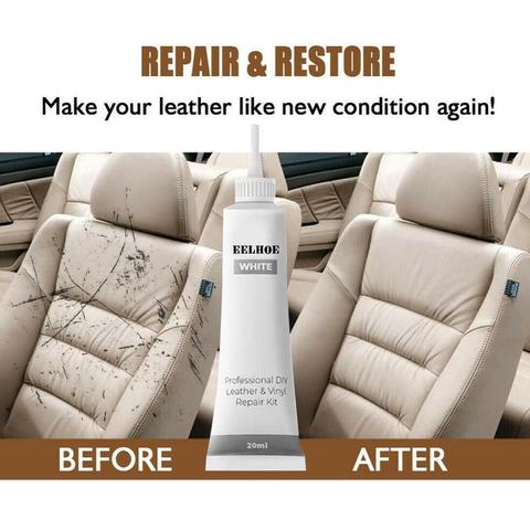 Car Reconditioning Cream Black White Leather And Vinyl Repair Kit -  Furniture Couch Car Seats Sofa Coats Holes Repair Cream 20ml - Price  history & Review, AliExpress Seller - Car Universal Store