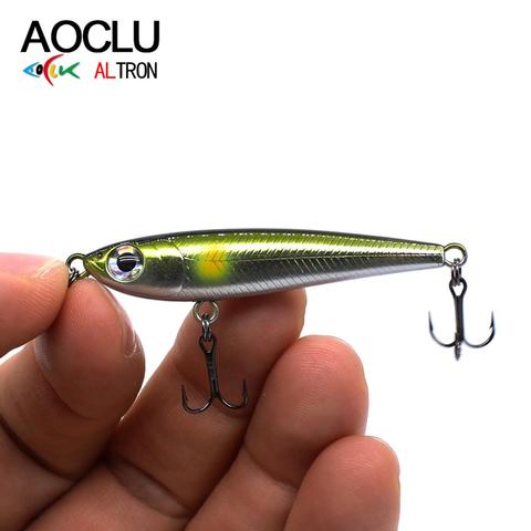 AOCLU wobblers Super Quality 8 Colors 50mm 2.8g Hard Bait Fishing lure Stick Pencil long distance cast shake sinking VMC hooks ► Photo 1/6