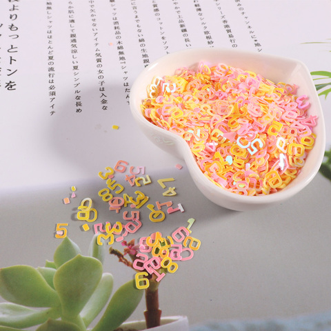 10g/bag 5mm Colorful  Number Sequins DIY Crystal Mud Material Sequins Fittings for Needlework Craft Costume 720pcs ► Photo 1/6