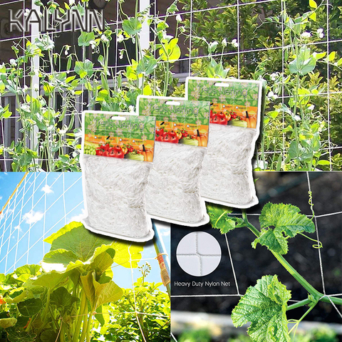 3 Pack Garden Plant Trellis Netting Polyester Trellis for Climbing Plant Growing Flexible String Net 5 x 15ft Vine Grow Holder ► Photo 1/6