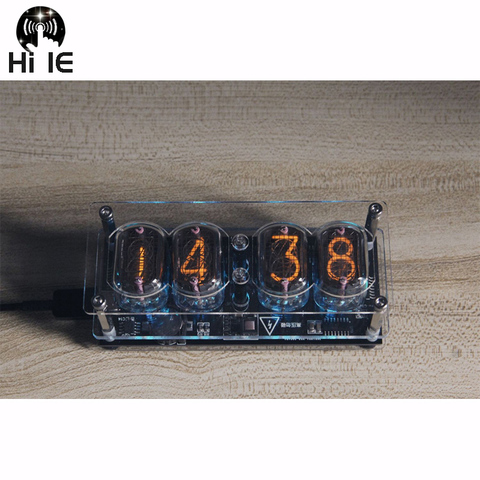 IN-12 Glow Tube Clock 4-bit Integrated IN12 Glow Tube Clock Seven-color RGB LED Nixie Clock IN-12B DC 5V USB C Boyfriend gift ► Photo 1/1