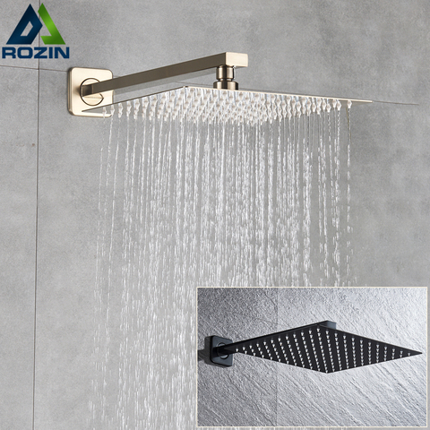 Rozin Brushed Golden Rainfall Shower Head Bathroom 8/10/12