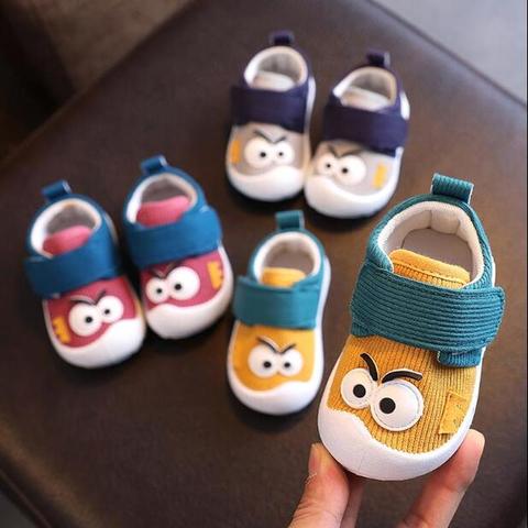 Baby Toddler Spring Autumn Soft-Sole Indoor Shoes Children Non-slip Mesh Cartoon big eyes Big Eye Breathable Flying Socks Shoes ► Photo 1/6