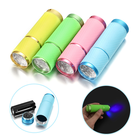 9 LED UV Flashlight Ultra Violet Torch Light Lamp Resin Epoxy Mold For Cure Epoxy Resin Adhesive Glue DIY Jewelry Making Tool ► Photo 1/6