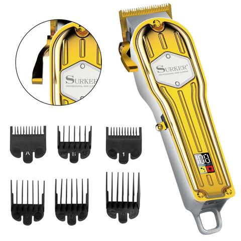Surker Hair clipper professional barber clippers adjustable cutter for men waterproof haircut machine cordless hair trimmer ► Photo 1/6