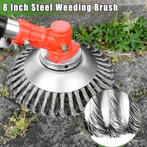 6/8inch Steel Wire Wheel Garden Weed Brush Lawn Mower Grass Eater Trimmer Brush Cutter Tool Garden Grass Trimmer Head Weed Brush ► Photo 1/6