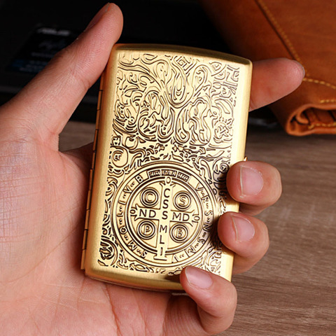 Men's Pocket Cigarette Box Personalized 12 Sticks Vintage Metal Constantine Cigarette Boxes Holders Smoking Cigarette Case ► Photo 1/4