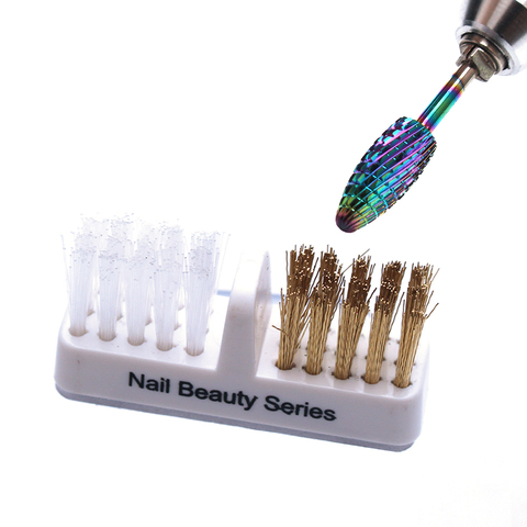 1pc Gold Copper Wire Milling Cutter Nail Drill Brush Cleaning Portable Electric Manicure Drills Brush Clean Tool ► Photo 1/6