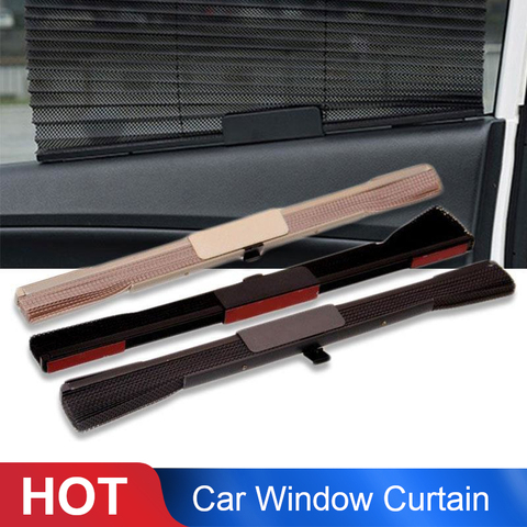 Car Auto Retractable Side Window Curtain Sun Shield Visor Blind Sunshade Mesh ► Photo 1/6