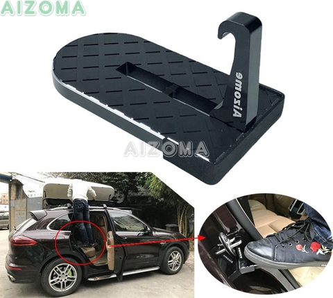 Foldable CNC Aluminum Doorstep Car Vehicle Side Door Hook Pedal Universal for Jeep SUV RV Rooftop Roof-Rack Assistance Footrest ► Photo 1/6