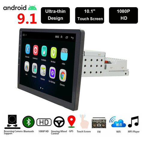 Universal 9/10.1 Inch 1 Din Android 9.1 Car Multimedia Auto Radio 1Din Autoradio Gps Fm USB Single Car Stereo ► Photo 1/6