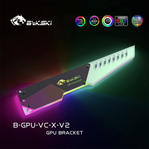 Bykski B-GPU-VC-V2 VGA Acrylic Support Graphics Card Bracket GPU Holder Companion Support RGB Lighting 5V 3PIN 12V 4PIN Symphony ► Photo 1/6