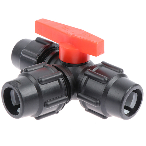 1Pcs Useful PE Three-way Fast Connection Pipe Valve Plastic Valve T-type Valve Internal Diameter Good Quality ► Photo 1/6