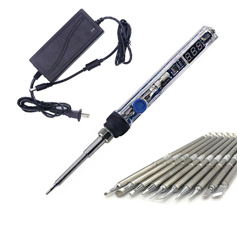 T12 Electric Soldering Iron Mini Portable LED Digital Adjustable Temperature Electric soldering Iron Tips Welding tool ► Photo 1/6