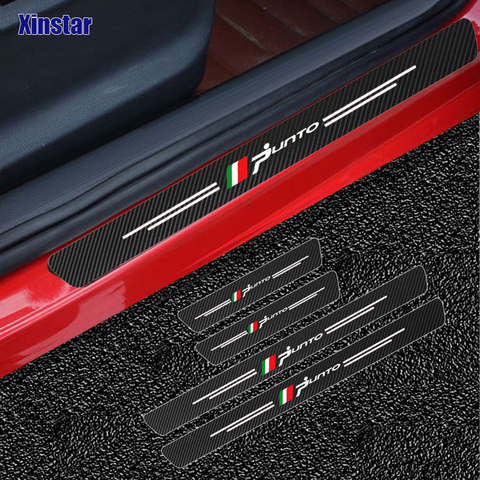 4pcs Carbon Fiber Car Door Sticker For Fiat PUNTO ► Photo 1/6