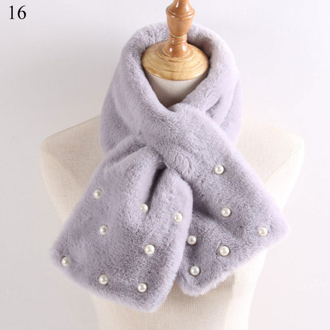 Women's Real Rabbit Fur Scarf Warm Knitted Scarves Collar Wrap Stole Neck  Warmer