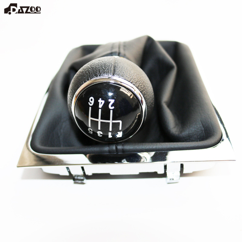 DAZOO 6 Speed Car Gear Shift Knob With PU Leather Boot For Passat B6 CC 2005- 2011 3C0711113 3C0 711 113 ► Photo 1/6