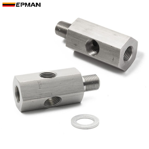 Metric Adapter / Oil Pressure 1/8 NPT female X M10 M10X1 male & Female Tee  L-48 EP-CGQ200 - Price history & Review, AliExpress Seller - EPMAN Racing  Store