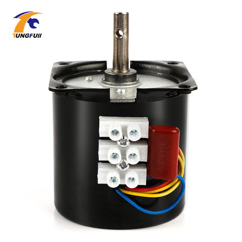 1PC 60KTYZ Permanent Magnet Synchronous Motor  AC 220V 14W Synchronous Gear Motor 2.5/5/10/15/20/30/50/60/80/110rpm ► Photo 1/6