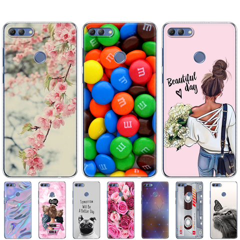 case for huawei P smart 2022 phone back cover Enjoy 7S soft tpu silicon back case 360 full protective printing transparent coque ► Photo 1/6