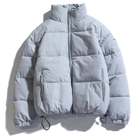 2022 Winter Coat Men's Warm Parkas Streetwear Cotton Coats Slim Male Jackets Solid Windproof Padded Coat Mens Clothing ► Photo 1/4