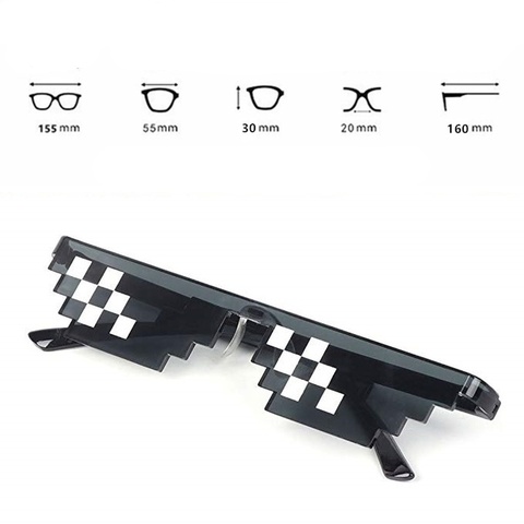 3/6 Bit Thug Life Sunglasses Pixelated Men Women Brand Party Eyeglasses Mosaic UV400 Vintage Eyewear Unisex Gift Toy Glasses ► Photo 1/6