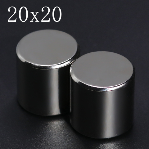 1/2/5 Pcs 20x20 Neodymium Magnet 20mm x 20mm N35 NdFeB Round Super Powerful Strong Permanent Magnetic imanes Disc 20x20 ► Photo 1/6
