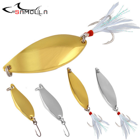 Fishing Spoon Lures 2022 Metal Bait Weights 3-20g Bass Spinner Bait Articulos De Pesca Fake Fish Trout Spoon Saltwater Lures ► Photo 1/6