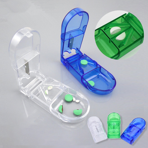 Medicine-cut Device Dispenser Pill Case Folding Vitamin Medicine Drug 3 colors Pill Box Organizer Tablet Container Cutting Drugs ► Photo 1/6