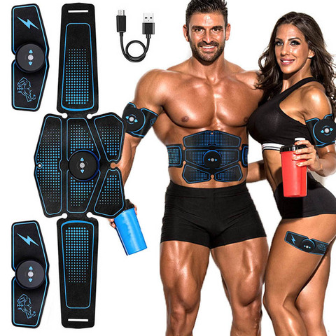 Abdominal Muscle Stimulator Trainer EMS Abs Fitness Equipment Training Gear Muscles Electrostimulator Toner Exercise At Home Gym ► Photo 1/6