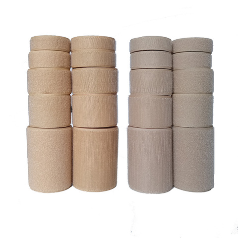 Khaki velcros no adhesive hook loop fastener tape sewing magic tape sticker velcroing strap couture clothing 20/25/40/50/100mm ► Photo 1/6