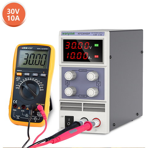 laboratory dc power supply adjustable voltage regulator stabilizer switching variable bench source 30v 10a ac 110v 220v wanptek ► Photo 1/6