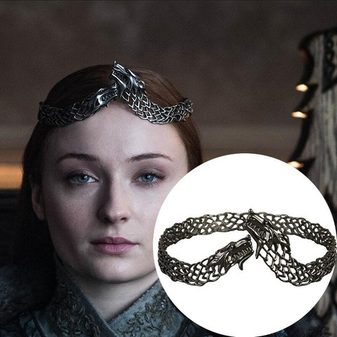 Movie Sansa Stark Queen Crown Cosplay Hair Accessories Hairbands Costumes Props Kitazakai Direwolf Headwear ► Photo 1/6