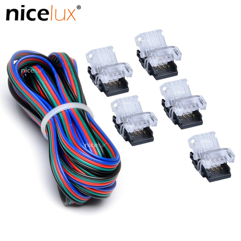 5pcs 2/3/4/5/6pin LED Strip to Wire Connector Waterproof / Non-waterproof with 3 meters 20/22AWG LED Extension Wire for DIY ► Photo 1/6