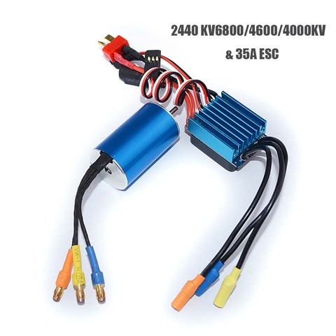 RC 2440 6800KV / 4600KV / 4000KV Sensorless Brushless Motor With 35A Brushless ESC  for  1/14 1/16 RC Car ► Photo 1/6