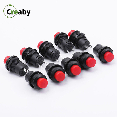 5pcs 12mm Round Self-Locking Push Button Switch ON-OFF Car Boat Dashboard Pushbutton Switches 3A 125VAC 1.5A 250VAC DS-428 ► Photo 1/6